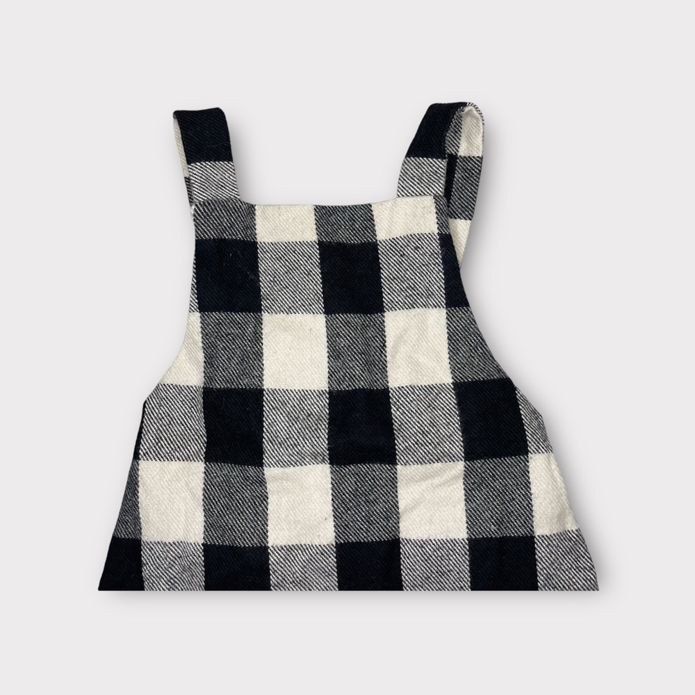 Happy Hadley Black & White Plaid Romper - Picture 3 of 5